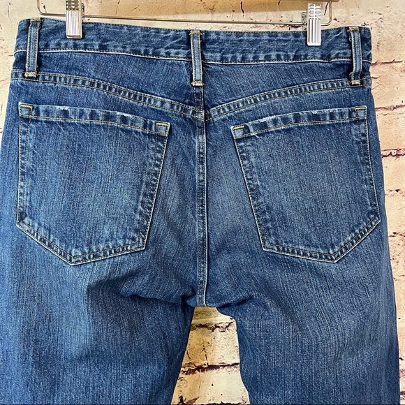 L.L Bean Button Fly Straight Leg Vintage Medium Wash Jeans - Picture 5 of 10